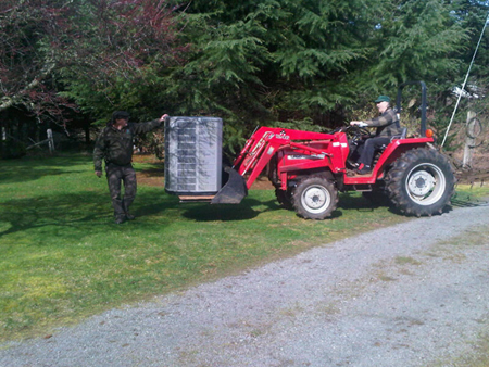 some clients love to lend a hand or a tractor!